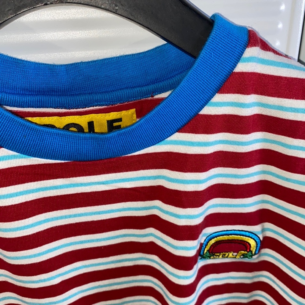 GolfWang, Large, Rainbow Striped Golf Le Fleur, T-shirt